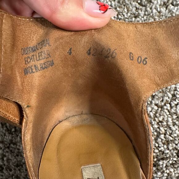 PAUL GREEN Women's Coco Leather Ankle Strap Sandal Size 4/US 6.5 In Brown - Picture 6 of 8